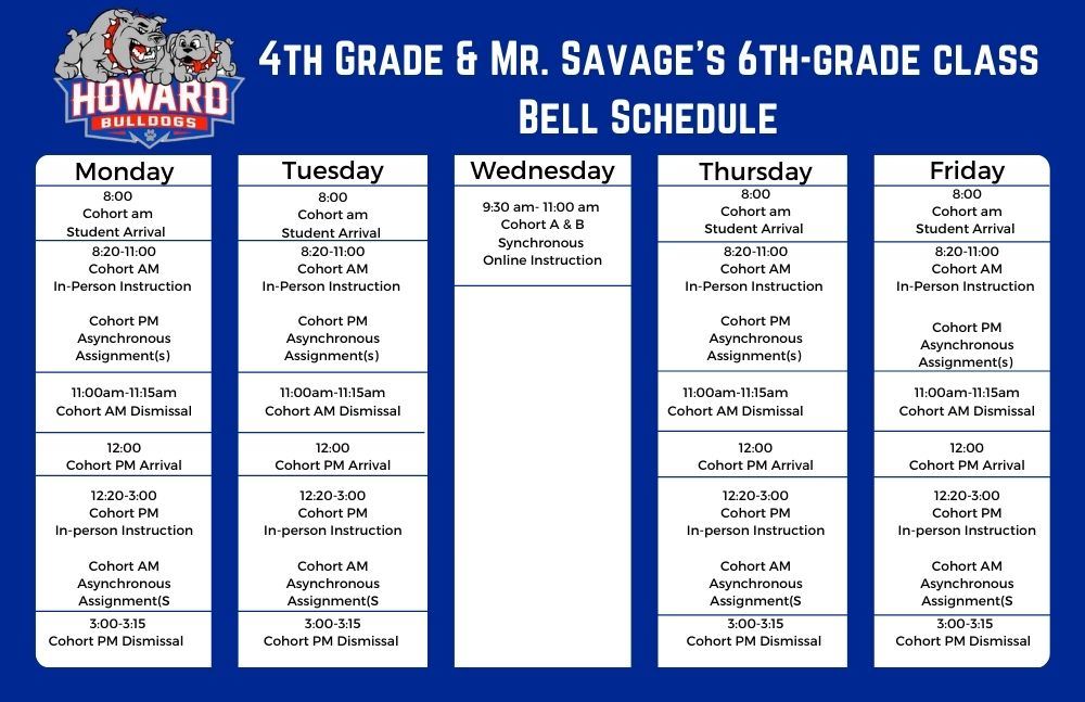 Model A Bell Schedule 